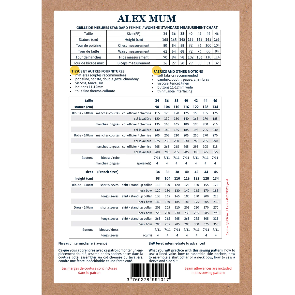 Duo femme enfant blouse et robe ALEX PDF - Image 18