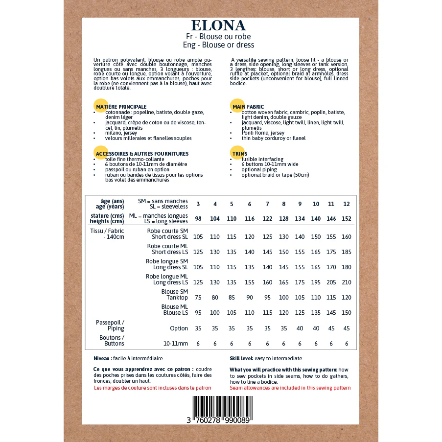 Duo femme enfant blouse et robe ELONA PDF - Image 20