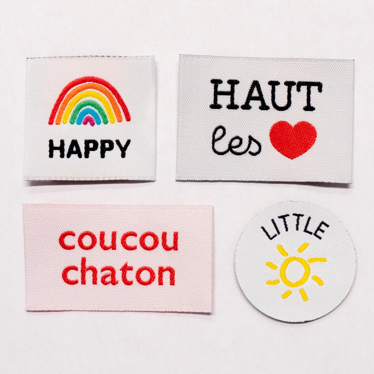 Étiquettes tissées ©ikatee - Assortiment "Colorful" - x4 - Image 3