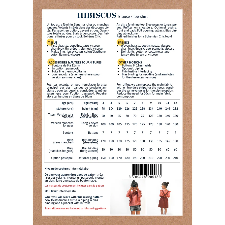 Patron top enfant HIBISCUS PDF - Image 17