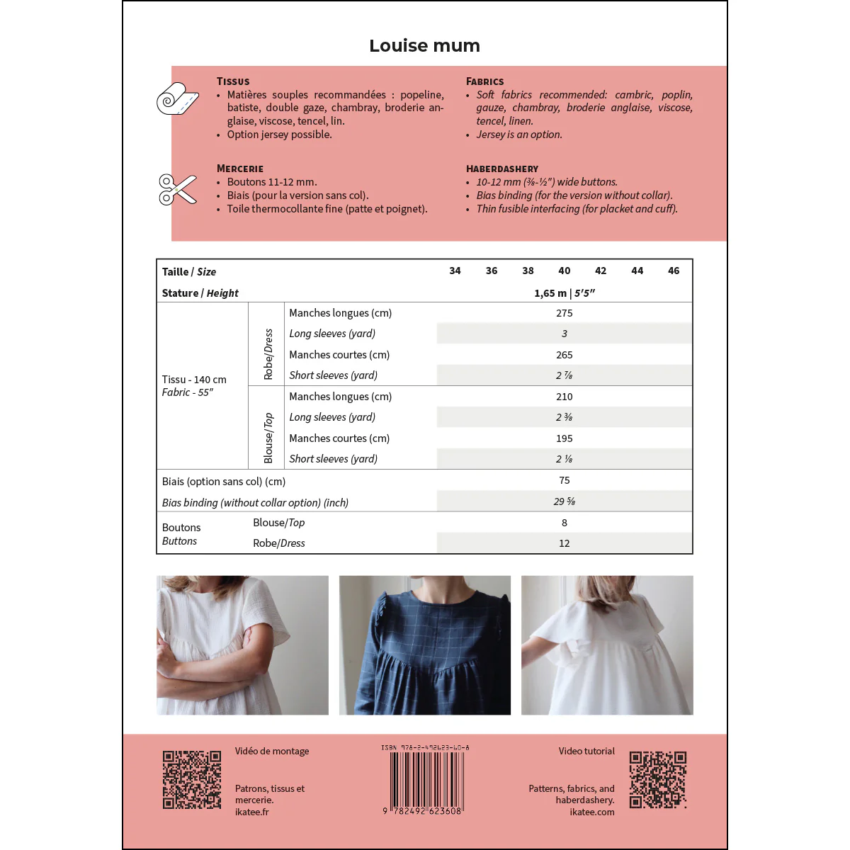 Patron blouse et robe femme LOUISE MUM pochette - Image 18
