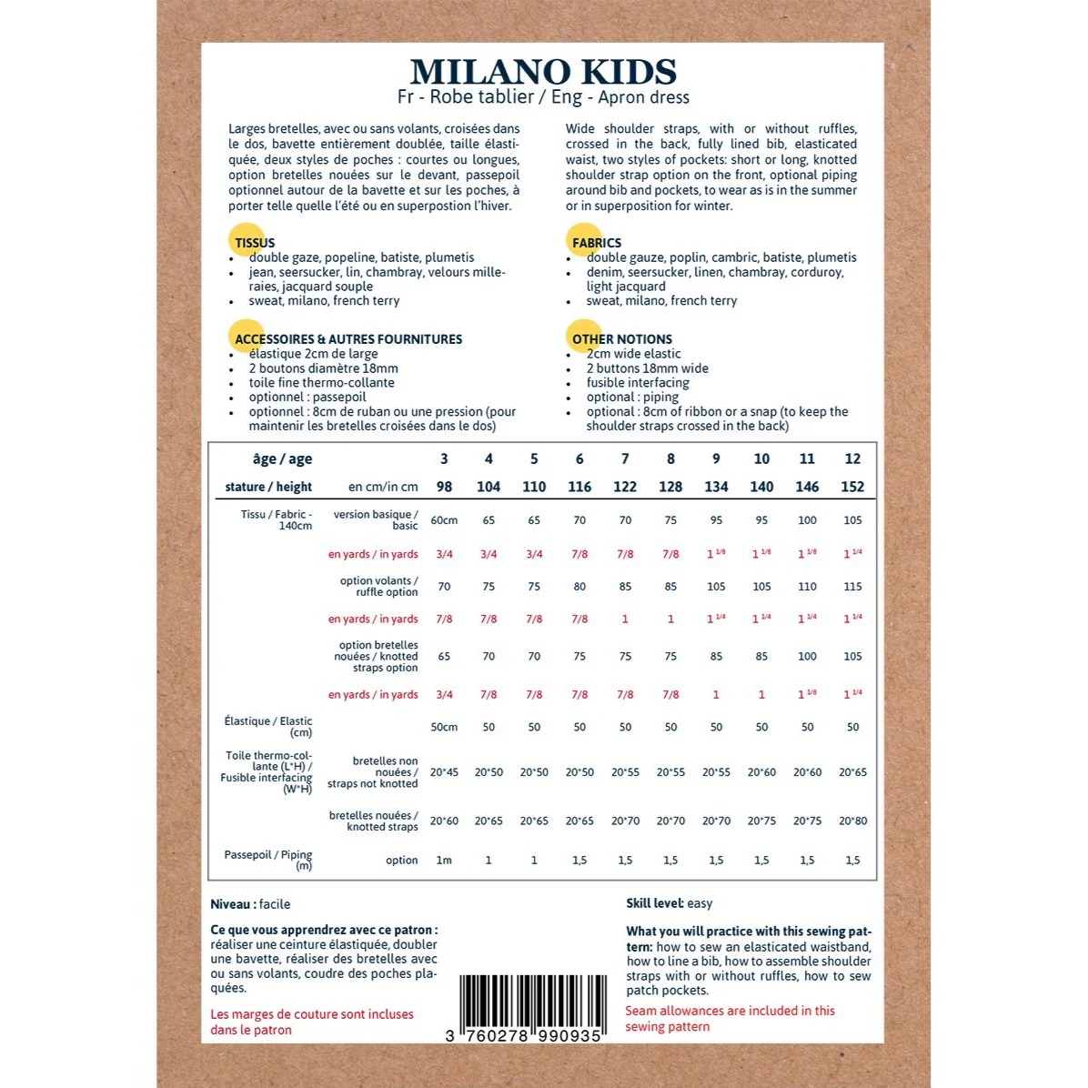 Patron robe enfant MILANO KIDS pochette - Image 20