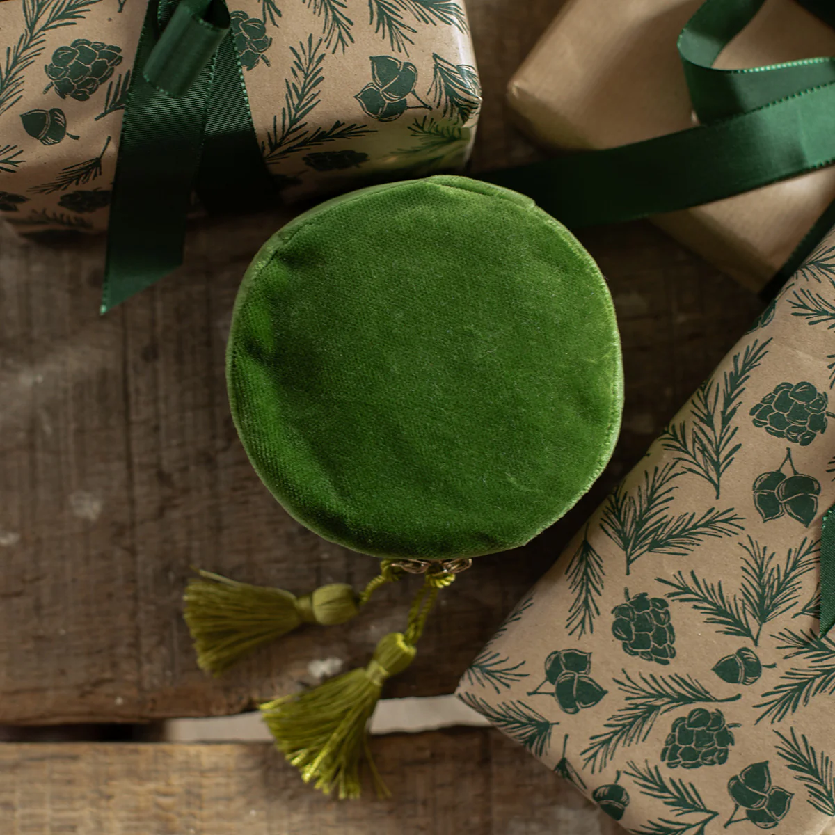 Pompon satin - Vert anis - Image 5