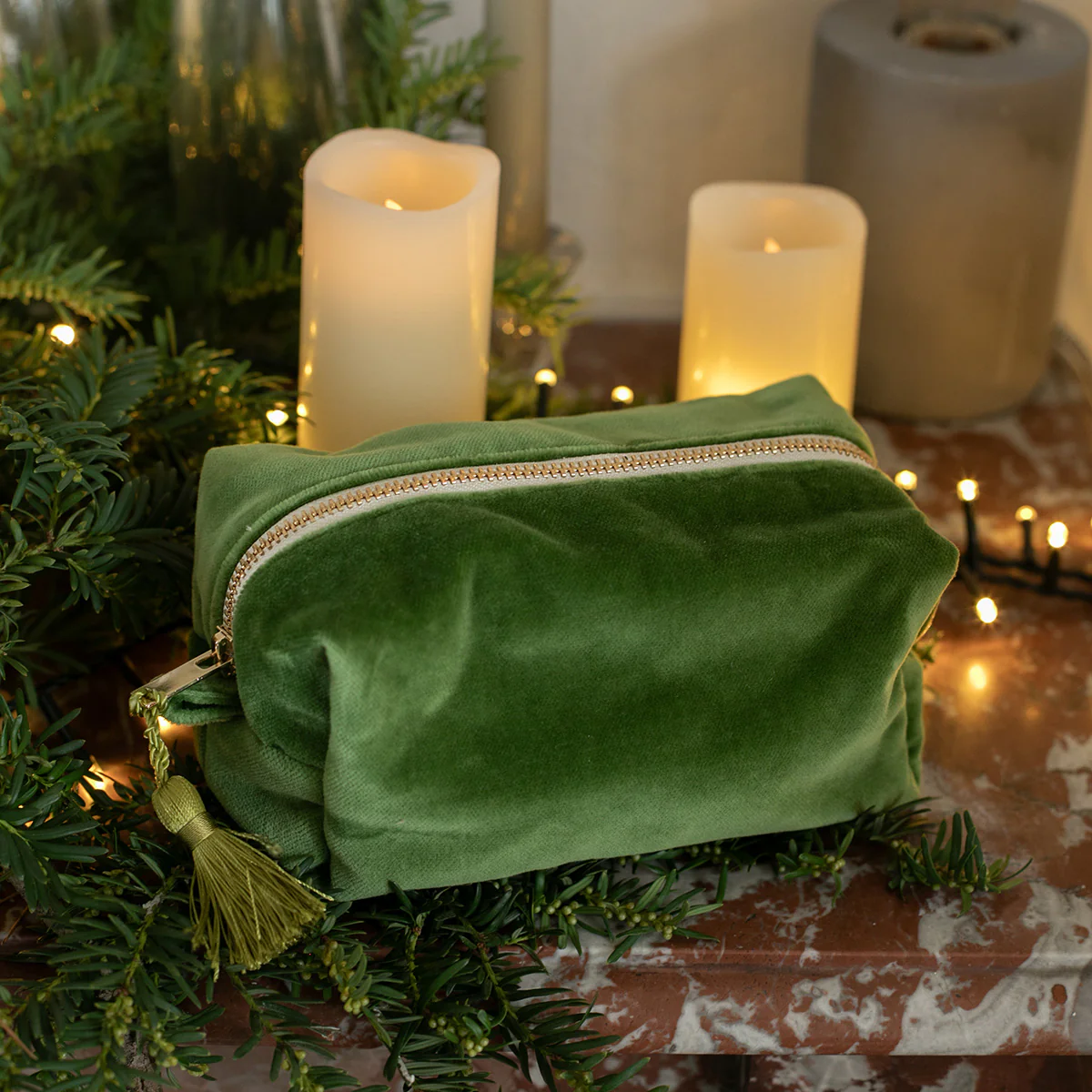 Pompon satin - Vert anis - Image 6