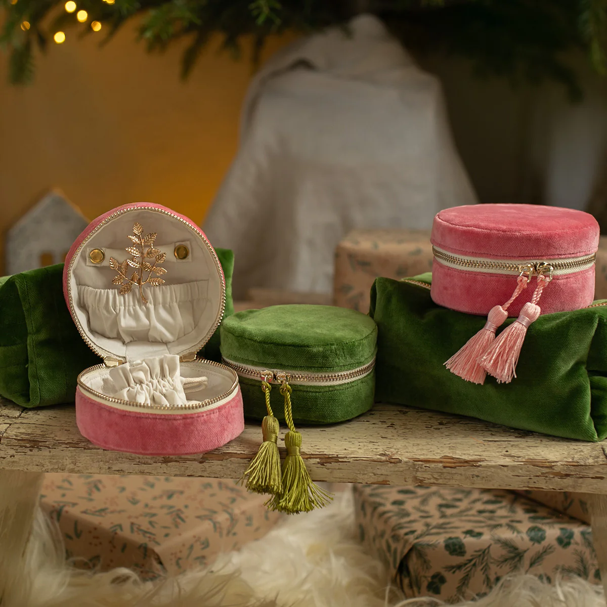Pompon satin - Vert anis - Image 8