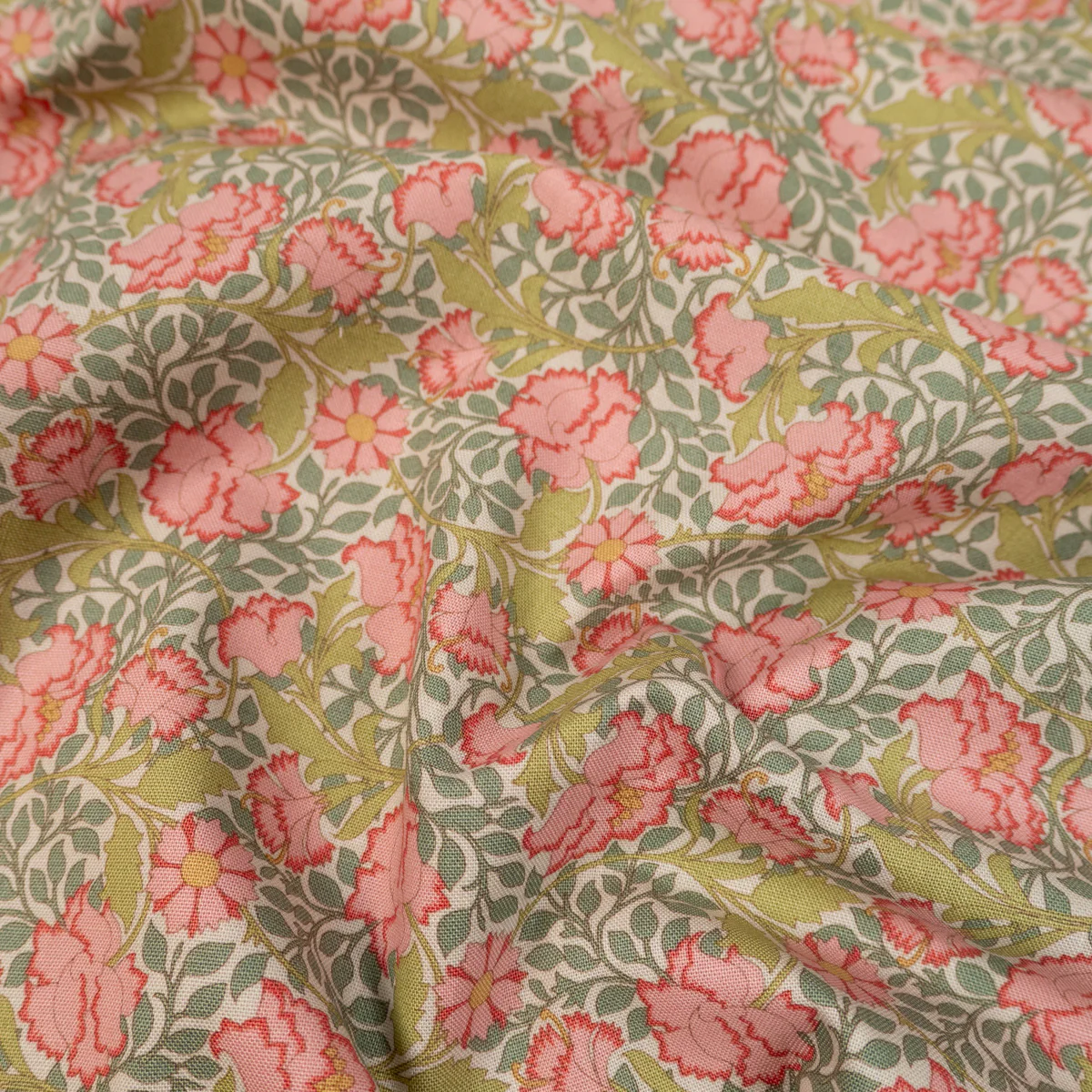 Tissu popeline de coton - Tilda®  - Chant d'oiseaux - Sauge - Image 3