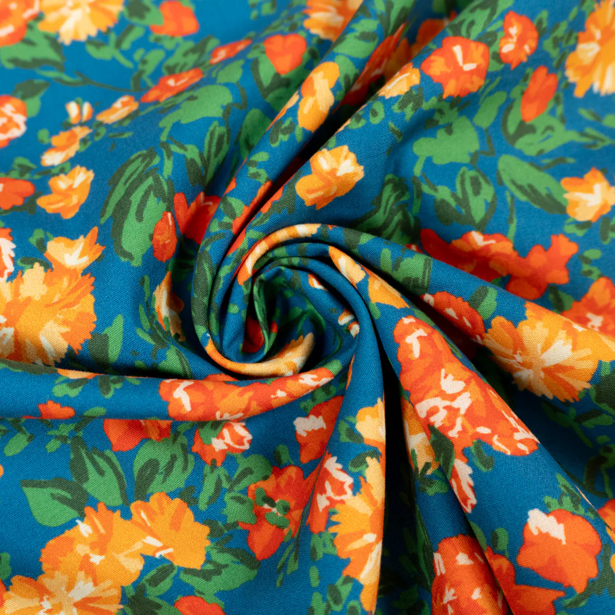 Tissu popeline - ikatee® - Capri - Bleu - Image 4