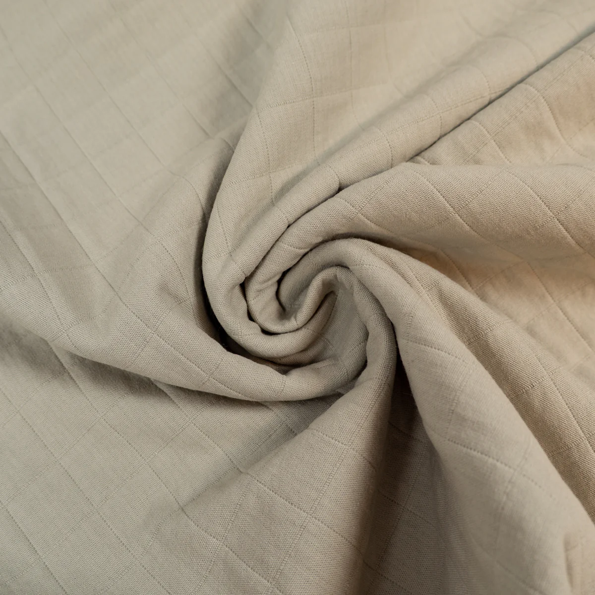 Tissu coton matelassé - Grands carreaux - Vert sauge - Image 3