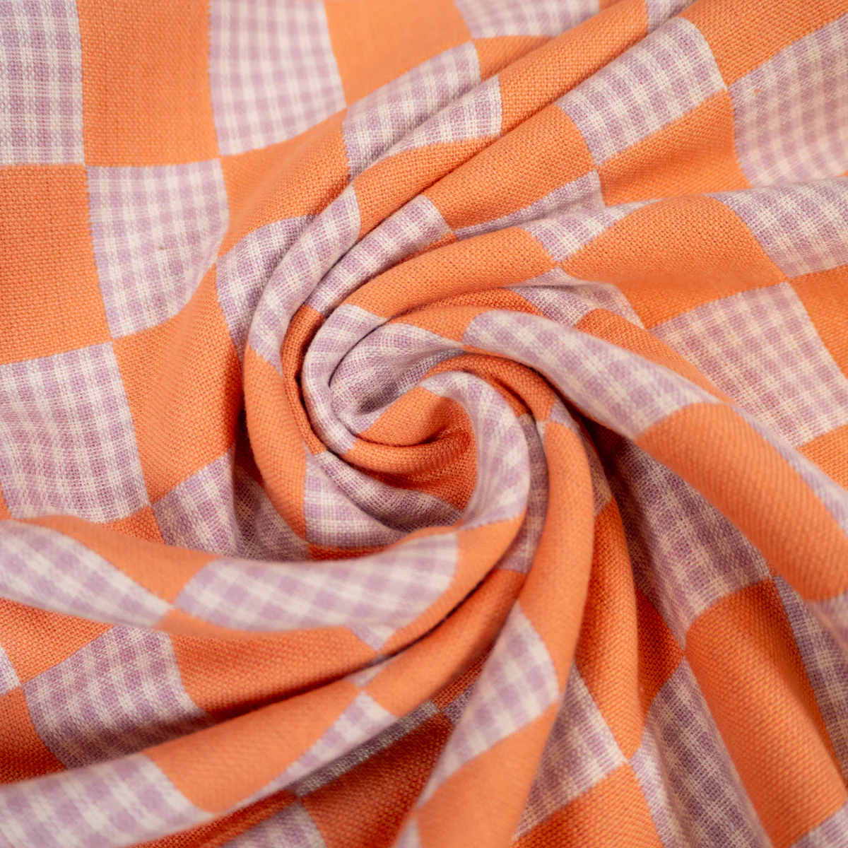 Tissu double étoffe - Fableism® - Checkmate Casepack - Orange et violet - Image 3