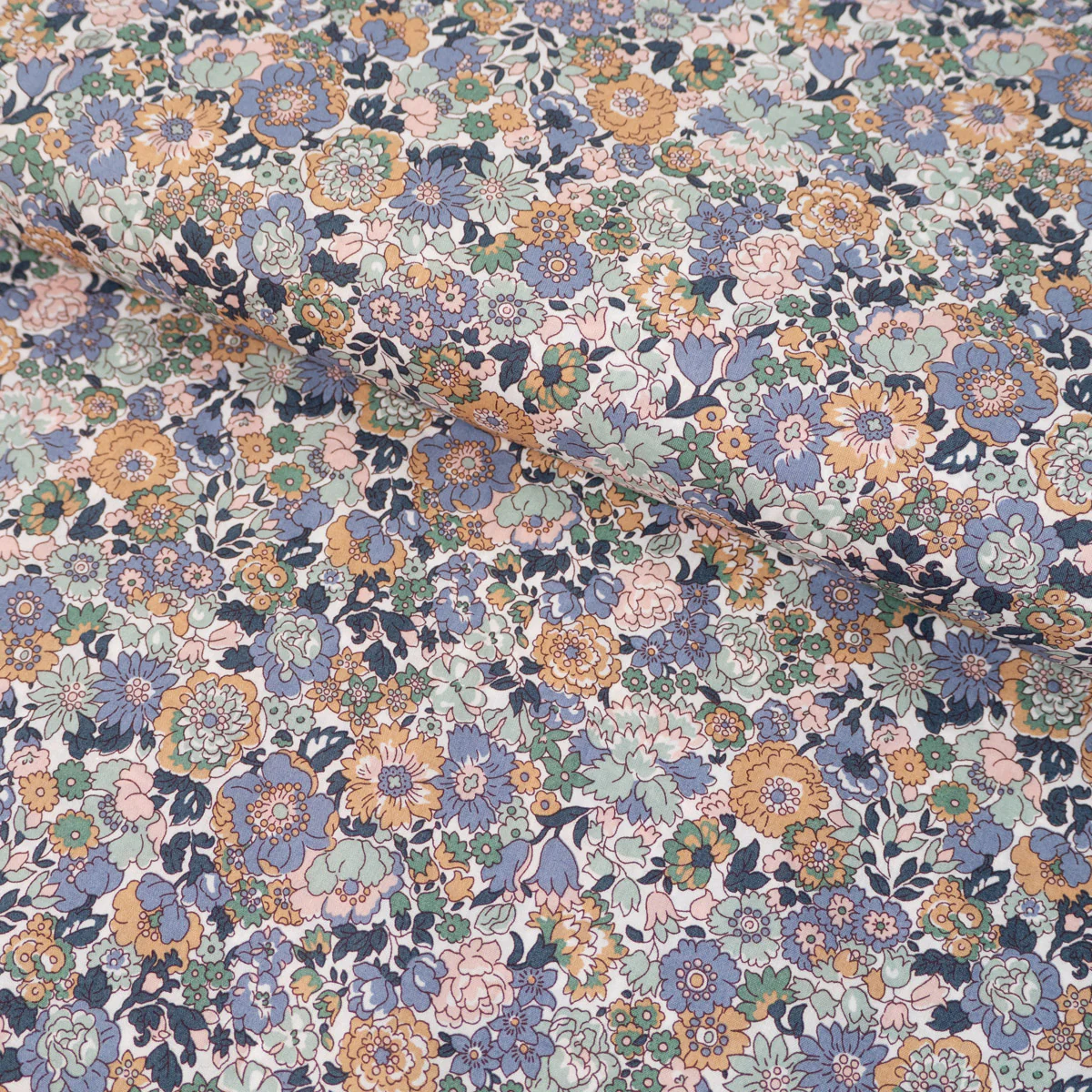 Tissu Liberty Tana Lawn  - Nell Annie and May - Bleu - Image 3