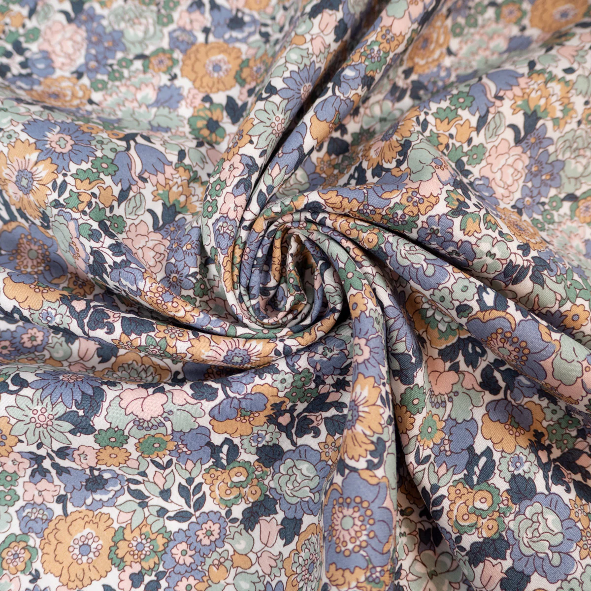 Tissu Liberty Tana Lawn  - Nell Annie and May - Bleu - Image 4