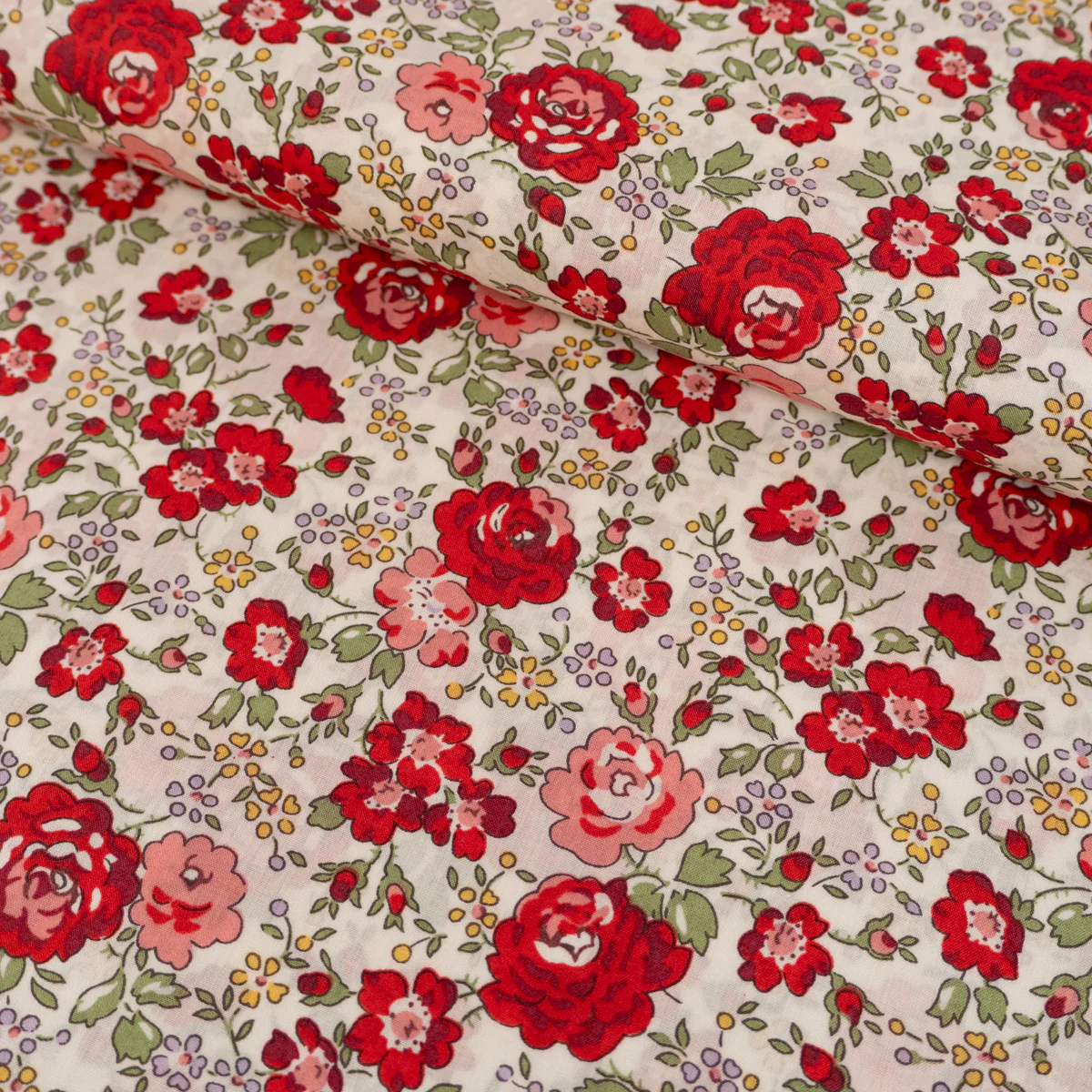 Tissu Liberty Tana Lawn  - Felicité - Rouge - Image 3