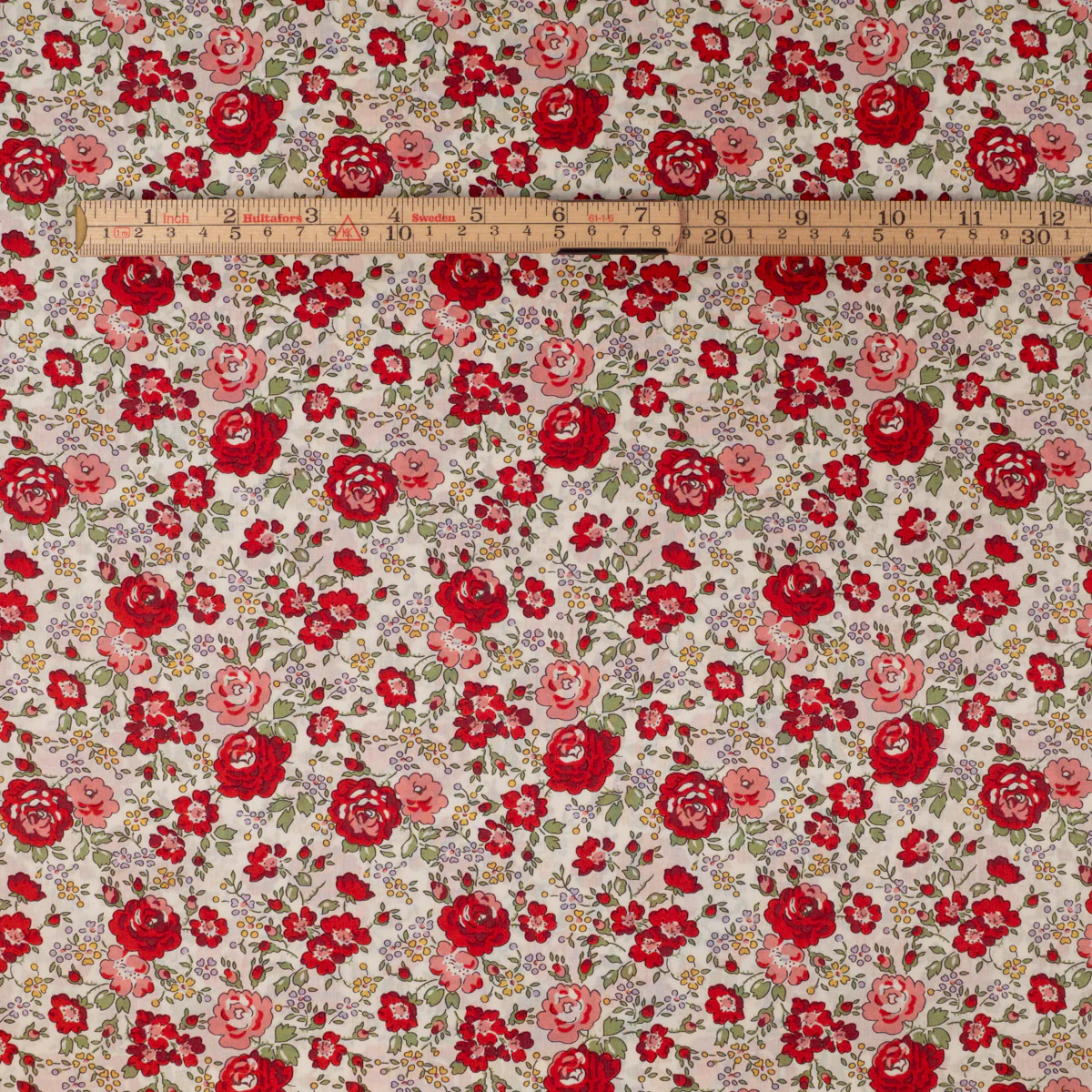 Tissu Liberty Tana Lawn  - Felicité - Rouge - Image 5