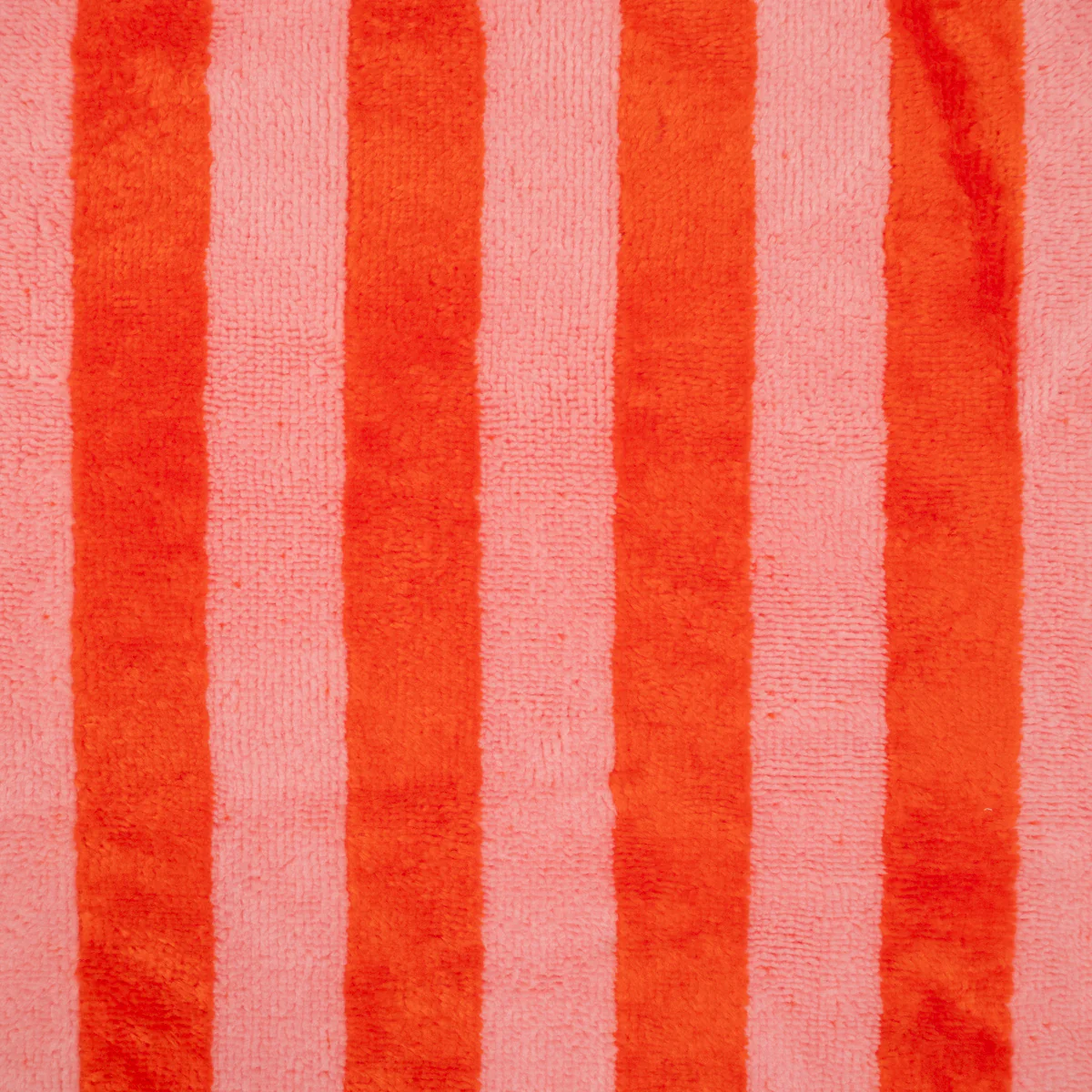 Tissu micro éponge Bambou - Rayures - Rose et orange - Image 3