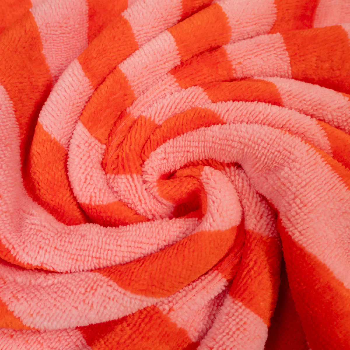 Tissu micro éponge Bambou - Rayures - Rose et orange - Image 4