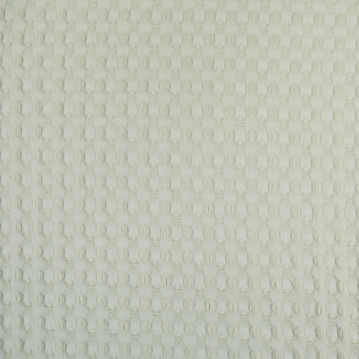 Tissu nid d'abeille tissé - Grands carreaux - Vert menthe - Image 4