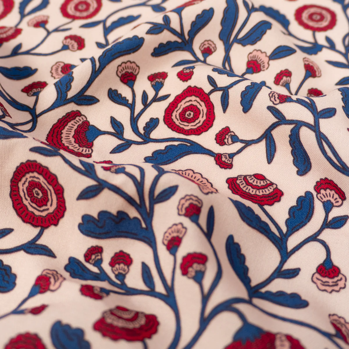 Tissu viscose création ©ikatee - Pompon - Outremer - Image 6