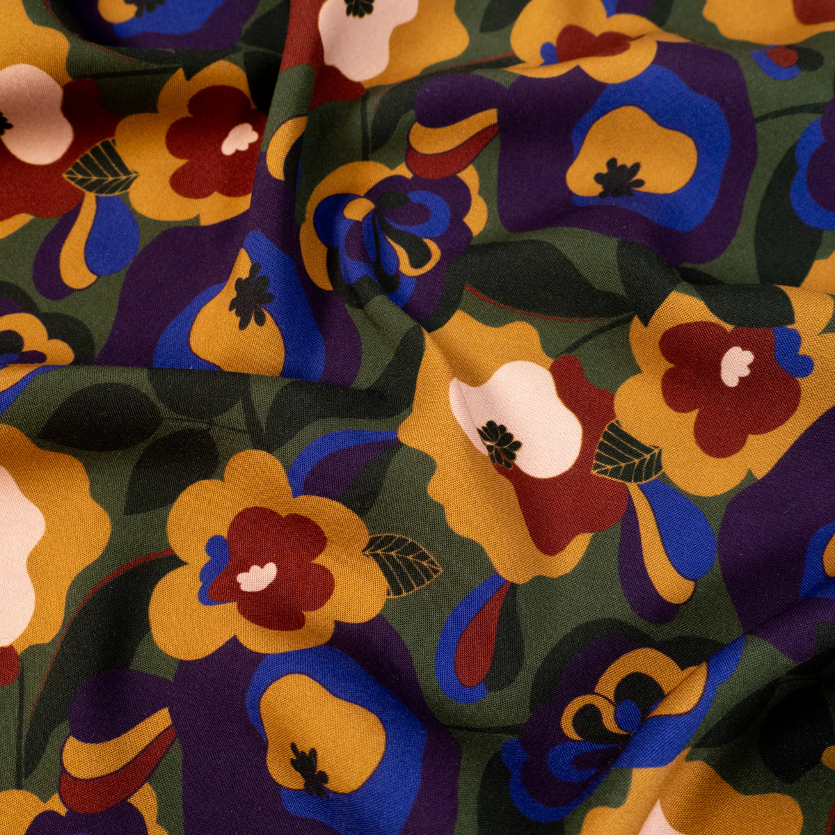 Tissu viscose - Ikatee® - Anémone - Vert - Image 12