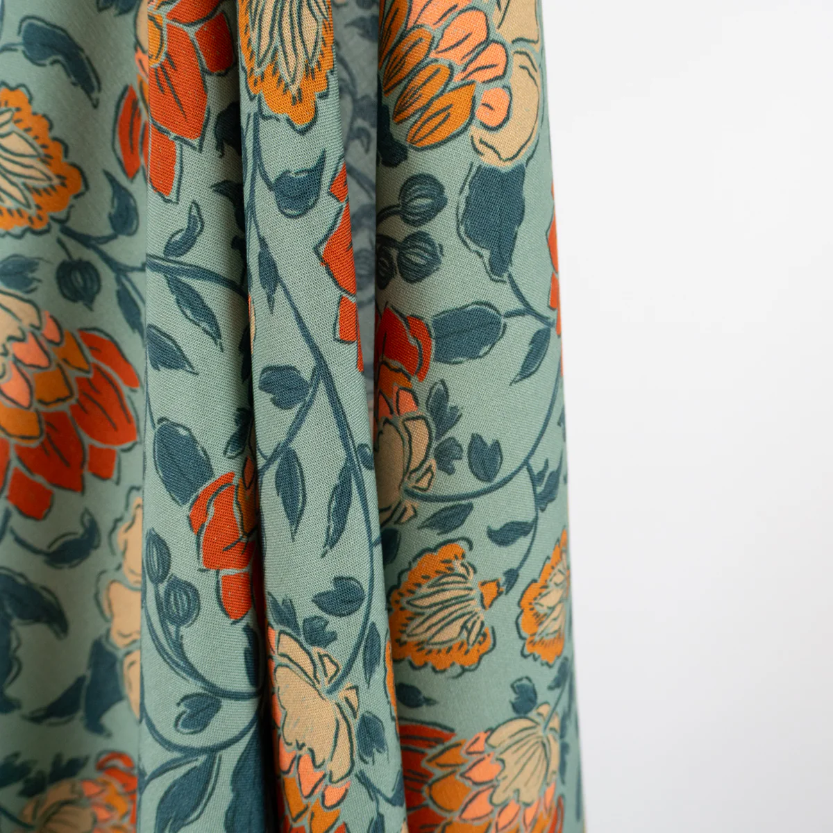 Tissu viscose - Ikatee® - Méditerranée - Bleu lagon - Image 10