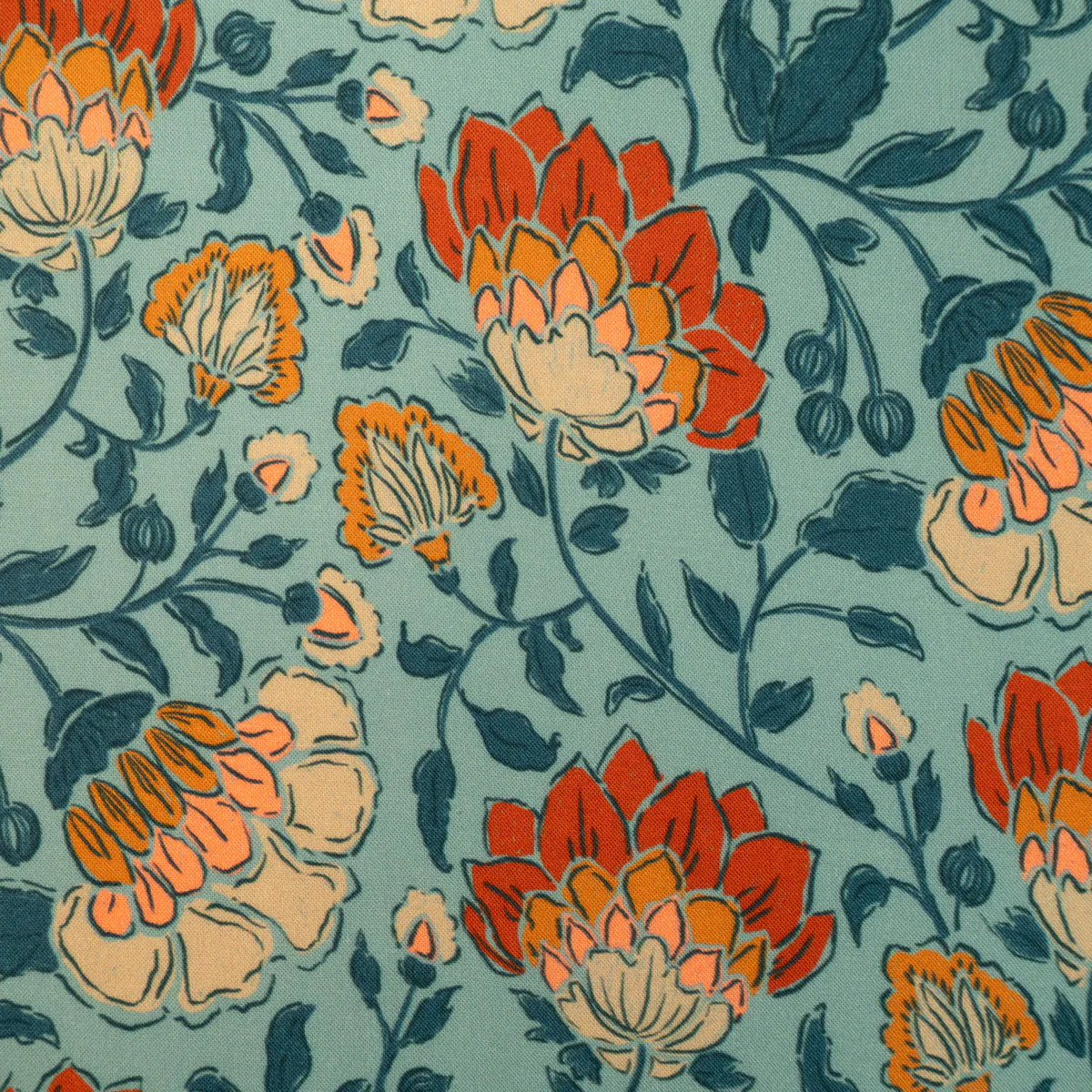Tissu viscose - Ikatee® - Méditerranée - Bleu lagon - Image 11