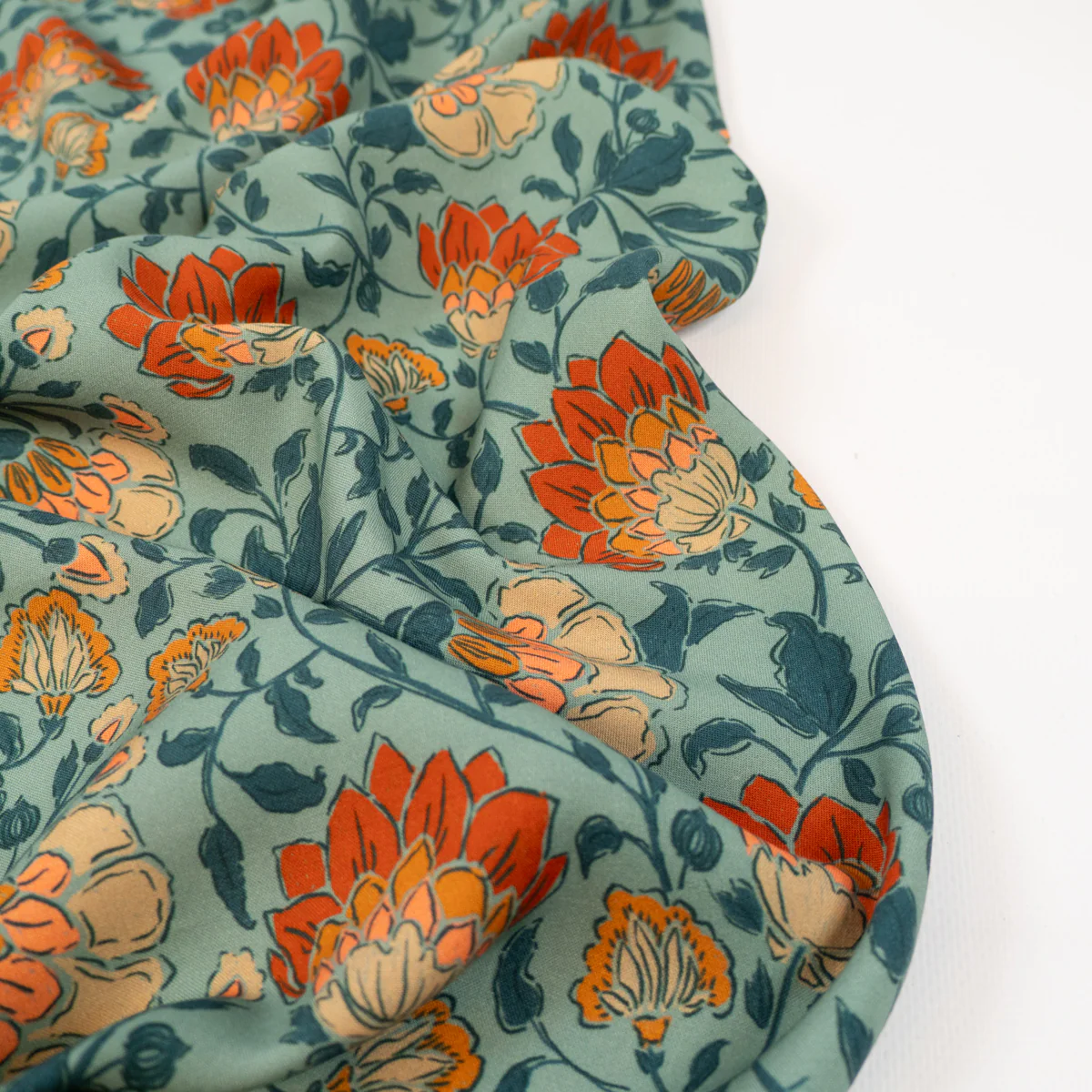 Tissu viscose - Ikatee® - Méditerranée - Bleu lagon - Image 9